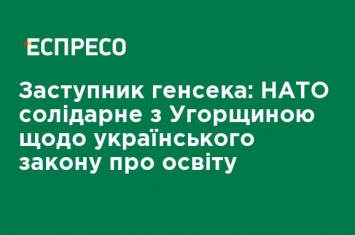 Заместитель генсека: НАТО солидарно с Венгрией по украинскому закону об образовании