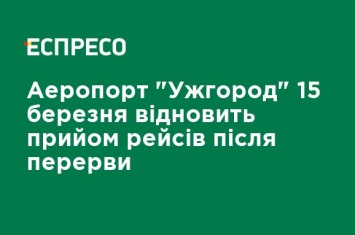 Аэропорт "Ужгород" 15 марта возобновит прием рейсов после перерыва