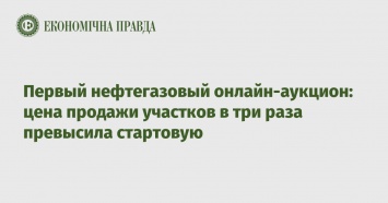 Первый нефтегазовый онлайн-аукцион: цена продажи участков в три раза превысила стартовую