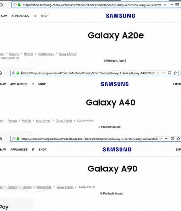 Samsung расширит линейку смартфонов Galaxy A моделями A20e, A40 и A90