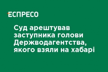 Суд арестовал заместителя главы Госводагентства, которого поймали на взятке