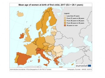 В Eurostat выяснили, в какой стране Евросоюза рожают самые молодые мамы