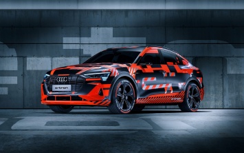 Audi показала электрический купе-кроссовер e-tron Sportback в движении