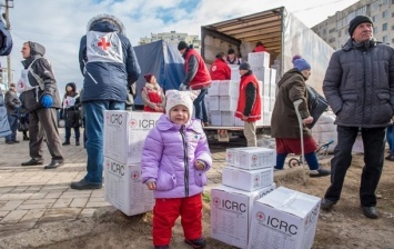 Красный Крест направил на Донбасс 180 тонн гумпомощи