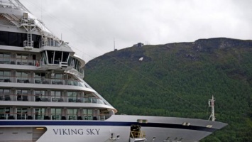 Круизный лайнер Viking Sky добрался до порта в Норвегии