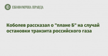 Коболев рассказал о "плане Б" на случай остановки транзита российского газа