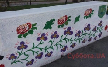 Запорожский уличный художник начал новую работу по росписи дамбы (ФОТО)