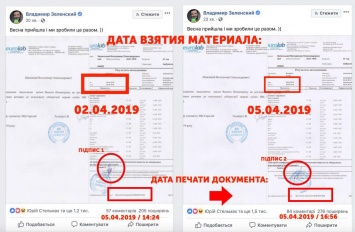 В опубликованных результатах анализов Зеленского не совпали даты и подписи. В клинике это объяснили волнением сотрудницы