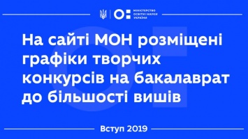 Вступление 2019: на сайте МОН размещены графики творческих конкурсов на бакалавриат в большинстве вузов