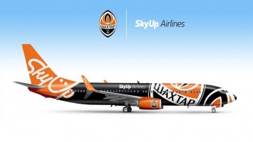 Авиакомпания SkyUP одела самолет в цвет донецкого "Шахтера"