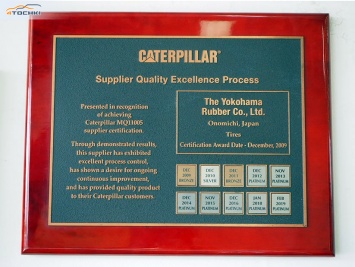 Yokohama седьмой год подряд признана лучшим поставщиком компании Caterpillar