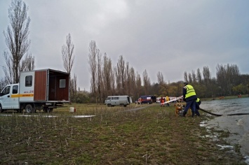 Крымские спасатели ликвидировали условное подтопление на Симферопольском водохранилище