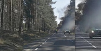 В Польше загорелся грузовик американских военных