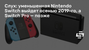 Слух: уменьшенная Nintendo Switch выйдет осенью 2019-го, а Switch Pro - позже