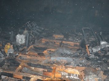 В Днепре горел бывший кинотеатр «Салют»