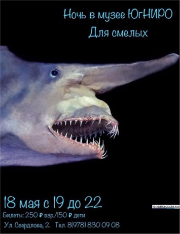 В ЮгНИРО в рамках ночи музеев познакомят керчан с акулой-гоблином