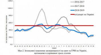 Заболеваемость гриппом и ОРВИ в Украине: 13-19 мая