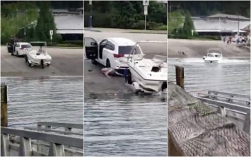 Видеоинструкция: как одновременно утопить и лодку, и автомобиль