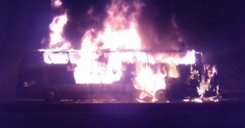 В Польше сгорел дотла автобус, который вез украинцев