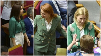 Среди женщин-нардепов распространяется мода на зеленый цвет