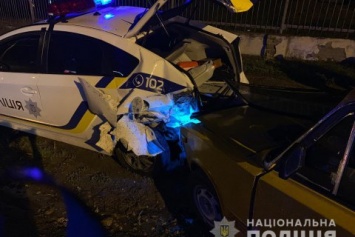 В Черноморские произошло ДТП с участием полицейского автомобиля