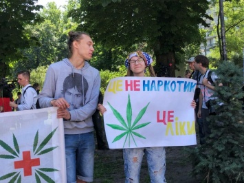 Под ВР устроили акцию за легализацию медицинской марихуаны