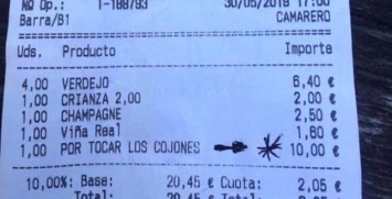 В Испании посетителю бара удвоили счет за то, что он всех "достал"