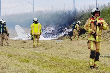 В Бельгии рухнул и загорелся легкомоторный самолет