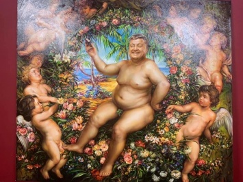 В Украине продали картину с голым мужчиной, похожим на Порошенко