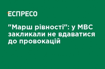 "Марш равенства": в МВД призвали не прибегать к провокациям