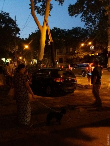В центре Одессы машина вылетела на тротуар, снесла дерево, задев пешехода: водитель пытался сбежать