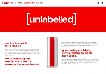 Diet Coke Unlabeled: никаких ярлыков и стереотипов, или как бренду отстроиться от других просто убрав логотип