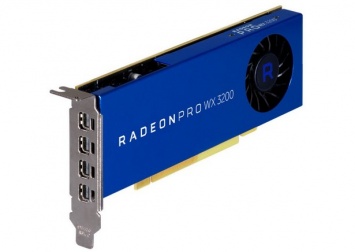 Цена компактной профессиональной видеокарты AMD Radeon Pro WX 3200 составляет $200