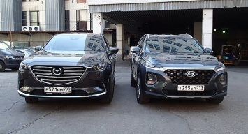 В каждом дому по кому: сравнительный тест Hyundai Santa Fe и Mazda CX-9