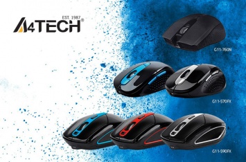 A4Tech представила беспроводные компьютерные мыши в новом дизайне