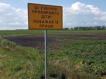 В Полтавской области вдоль дороги появились необычные знаки