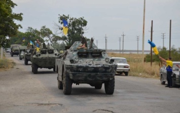 В Геническом районе встретили 34-й батальон, после полугодового пребывания в зоне проведения ООС