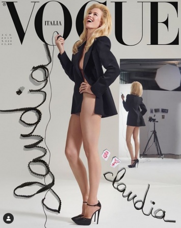 48-летняя Клаудиа Шиффер снялась обнаженной для обложки Vogue