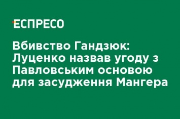 Убийство Гандзюк: Луценко назвал соглашение с Павловским основой для осуждения Мангера