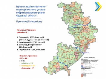 «Децентрализация»: в Кабмине подтвердили упразднение районов Одесской области