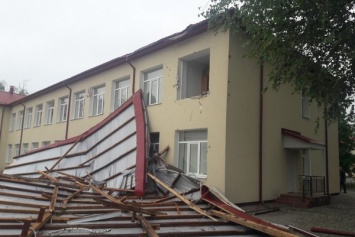 Затопленные улицы и сорванные крыши: западом Украины пронесся ураган (фото и видео)
