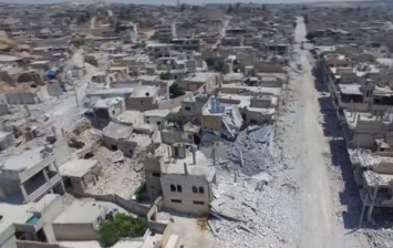 Появилось видео руин разрушенного города в Сирии