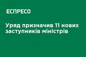 Правительство назначило 11 новых заместителей министров