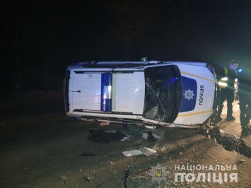 В Харькове автомобиль полиции попал в ДТП, есть пострадавшие