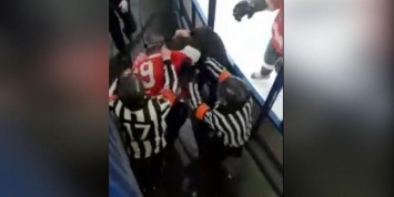 В Новосибирске сняли на видео драку хоккеиста с болельщиками