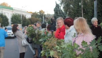 К 1120-летию Полтавы сплели рекордно длинный венок-оберег