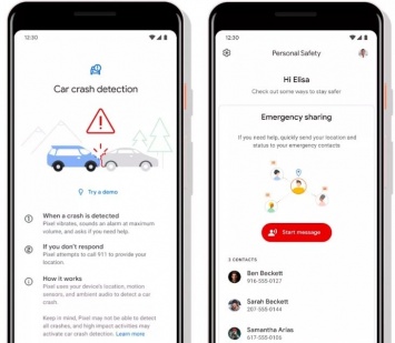 Смартфоны Google Pixel распозн&225;ют ДТП и предложат вызвать спасателей