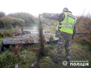 У Новой Одессы и в Николаевском районе полицейские обнаружили раколовки, сети и браконьера (ФОТО)