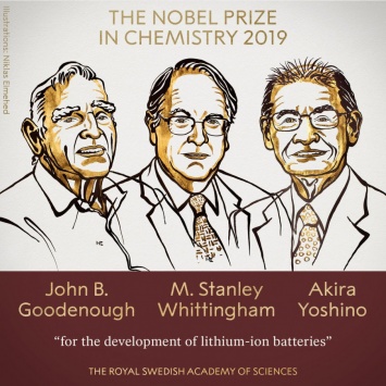 Нобелевскую премию по химии присудили за разработку литий-ионных аккумуляторов