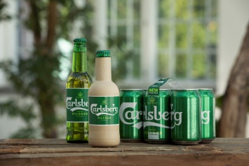 Carlsberg представила порототипы бутылок для пива из бумаги